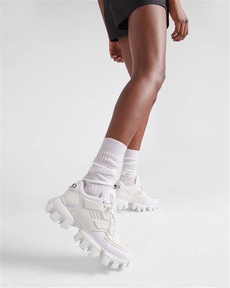 prada trainers black and white|prada cloudbust thunder sneakers white.